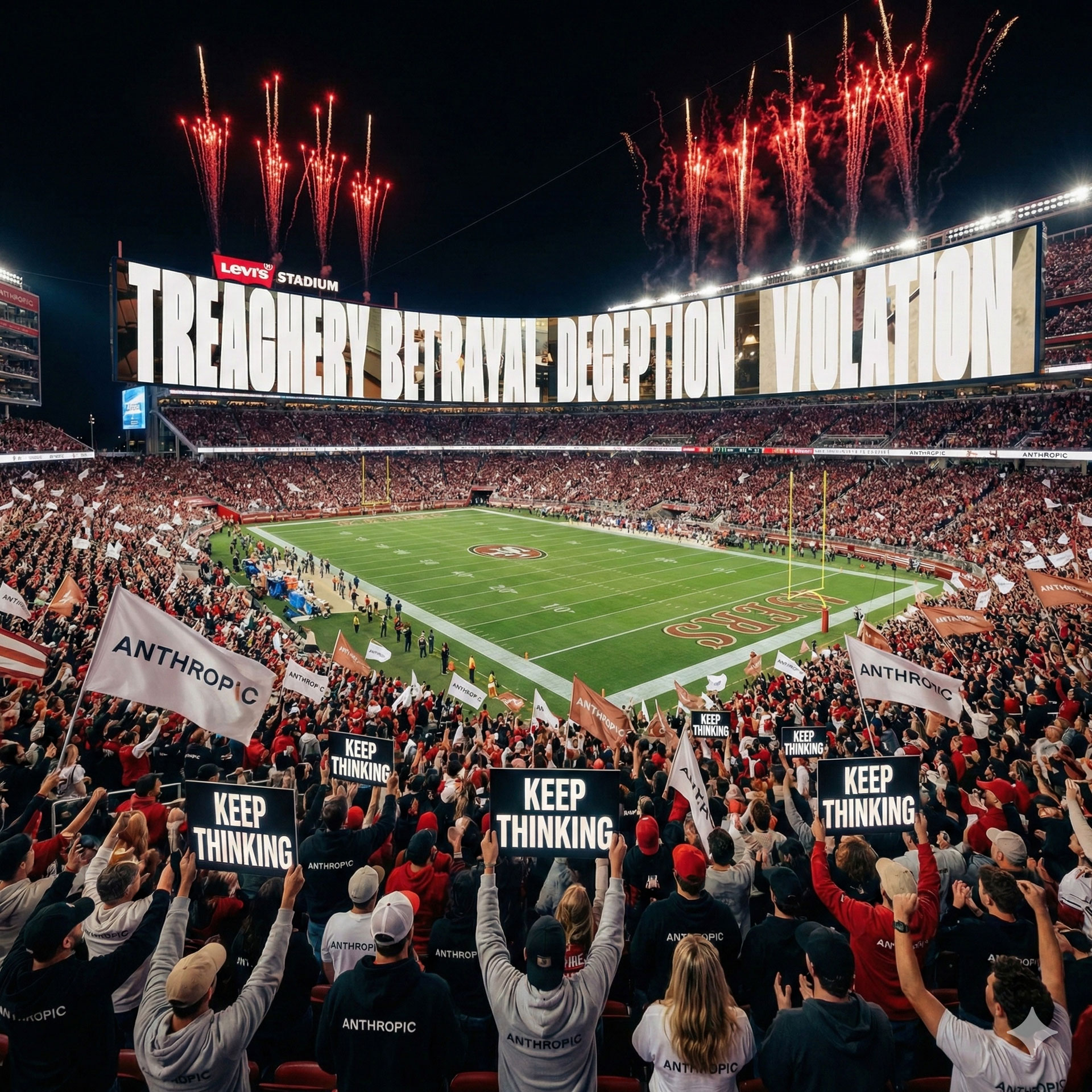 Anthropic · Super Bowl LX — Keep thinking. Thirty seconds, seven million dollars, one question.